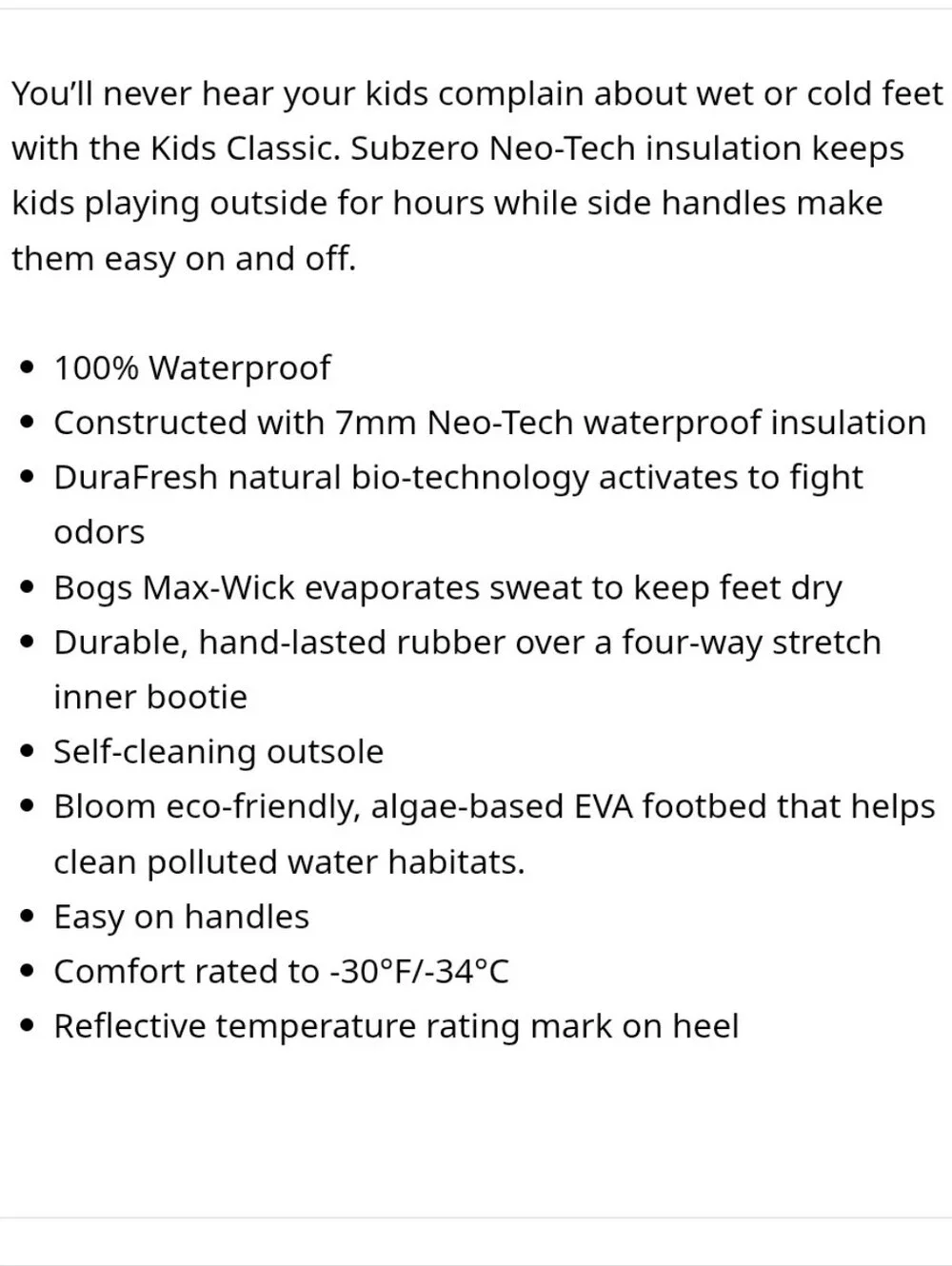 Boga Kids Waterproof Camo Rain Boot with Easy-Grab Handle - Black/Gray